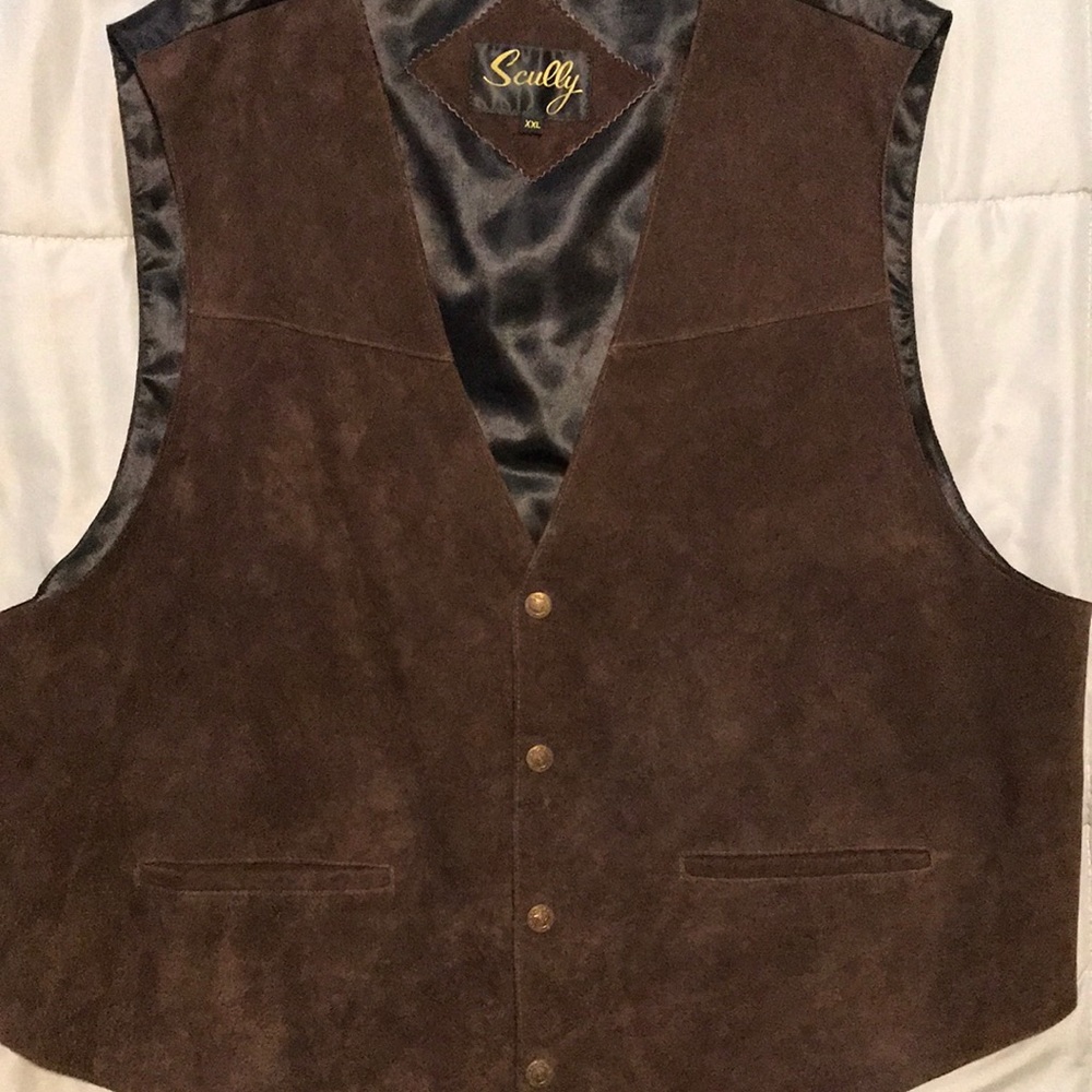 Leather/suede cowboy vest